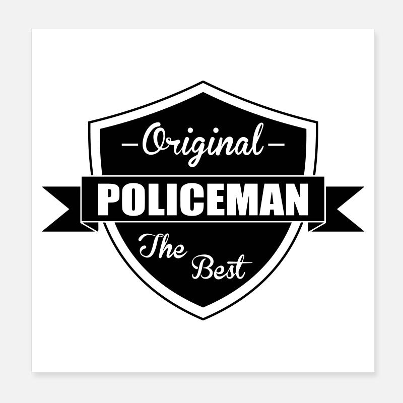 Policeman Poster 20x20 cm