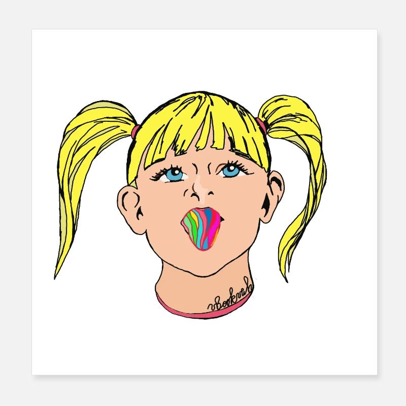 aus der Serie "Freches Mädchen" Poster 20x20 cm