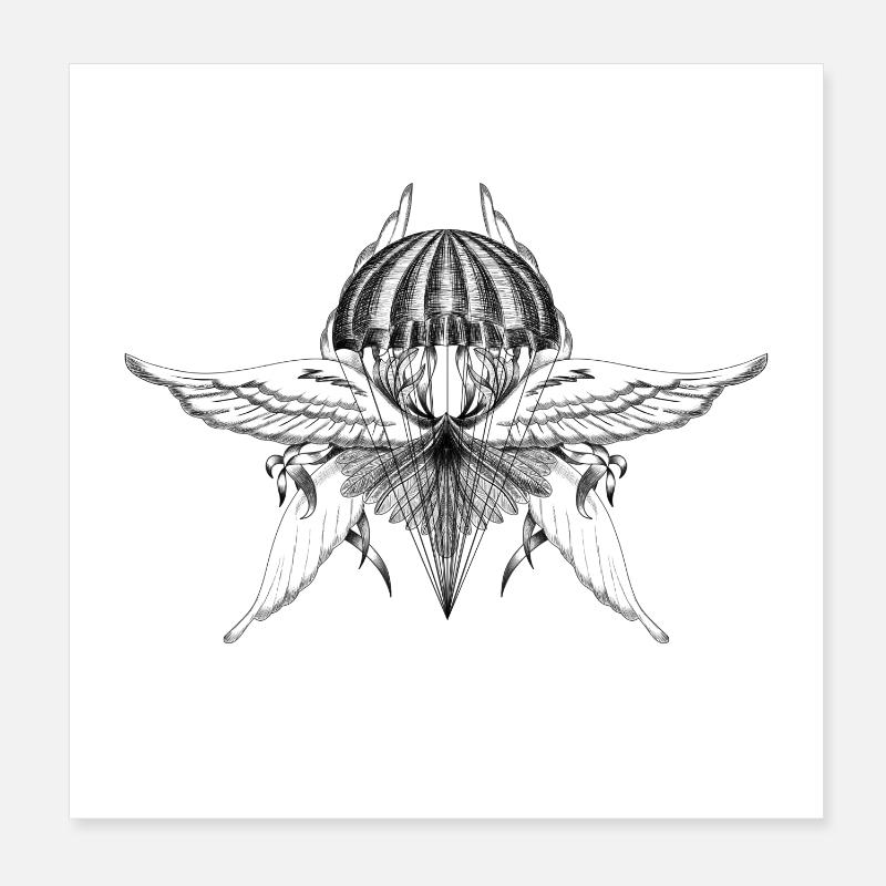 Parachute emblem Poster 8" x 8" (20x20 cm)