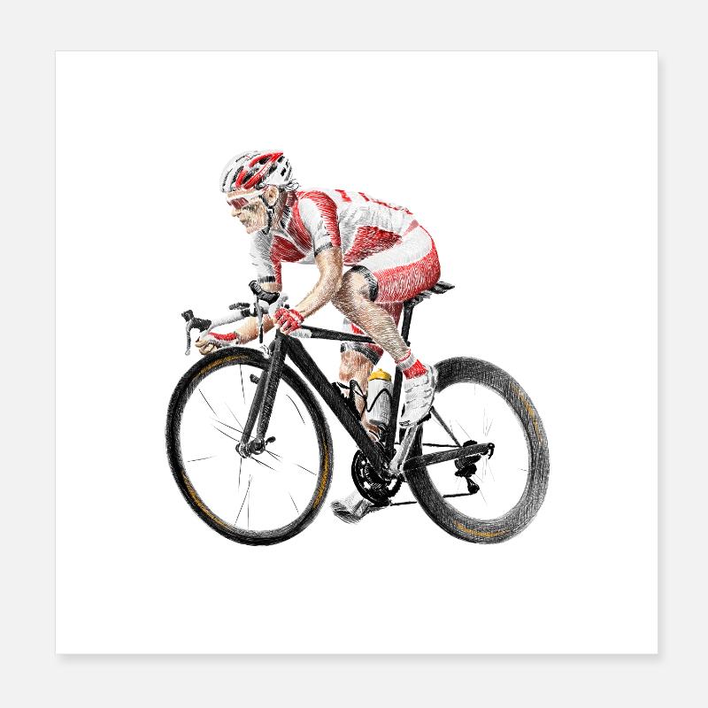 Racer Poster 8" x 8" (20x20 cm)