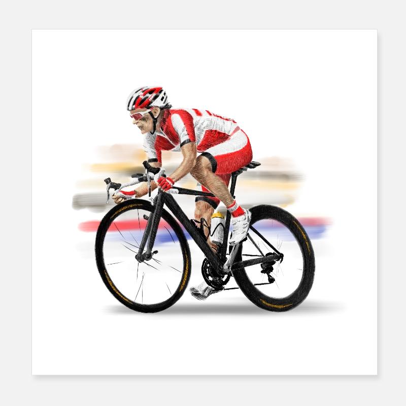 Racer Poster 8" x 8" (20x20 cm)