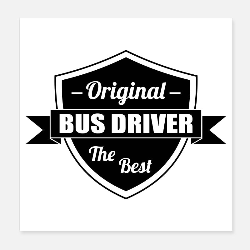 Bus / Busfahrer / Arbeit / Job Poster 20x20 cm