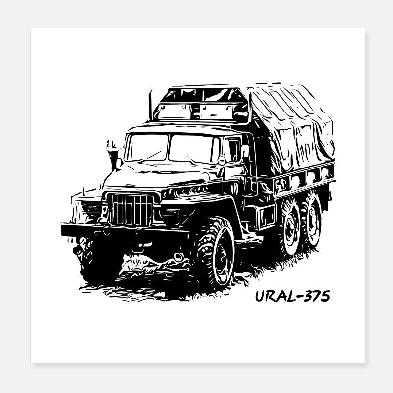 Ural-375 Poster 20x20 cm