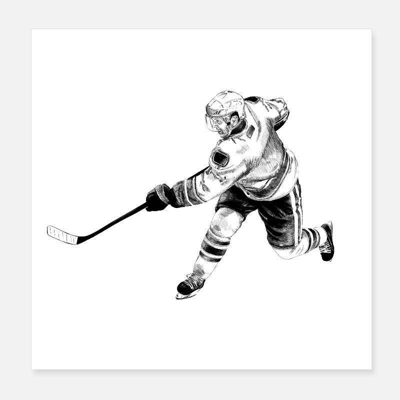 ice Hockey Poster 8" x 8" (20x20 cm)
