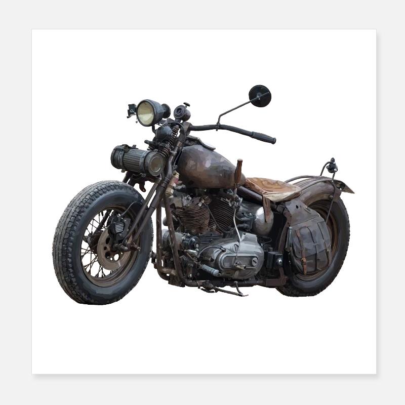 Motorrad Poster 20x20 cm