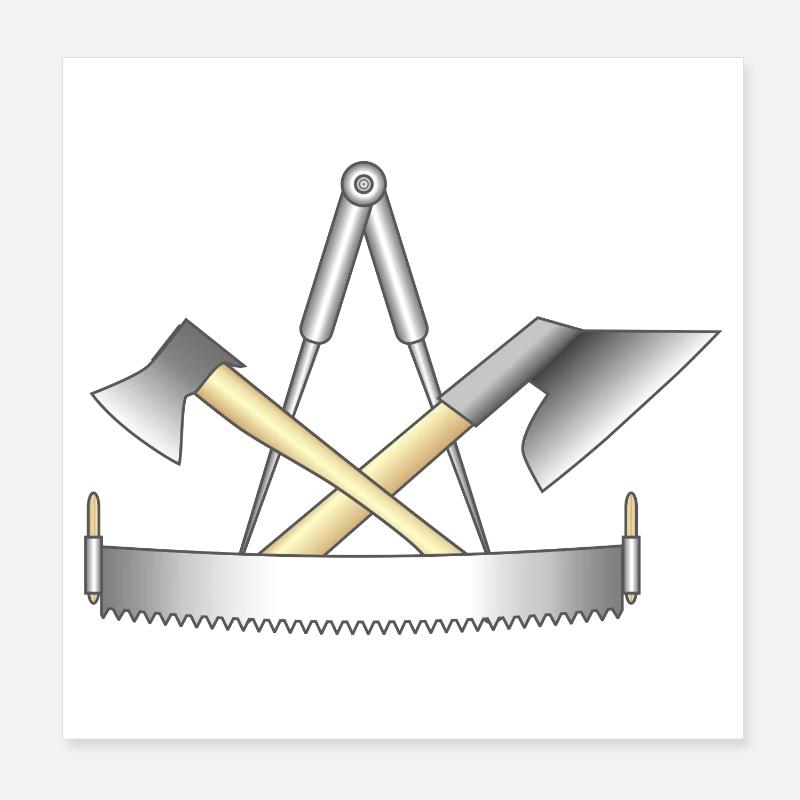 Carpenter, guild sign Poster 8" x 8" (20x20 cm)