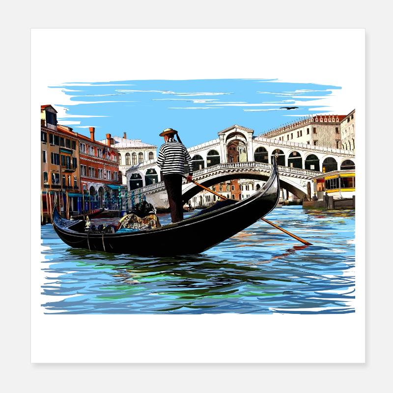 Venedig Poster 20x20 cm
