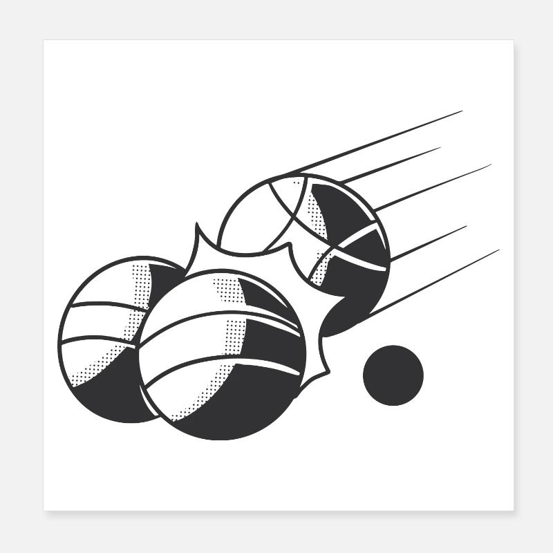 Boules de boule pour Bouler Boules Boulekugel Poster 20 x 20 cm