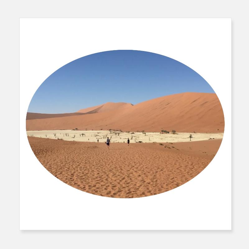Wüsten Landschaft - Poster 20x20 cm - Weiß