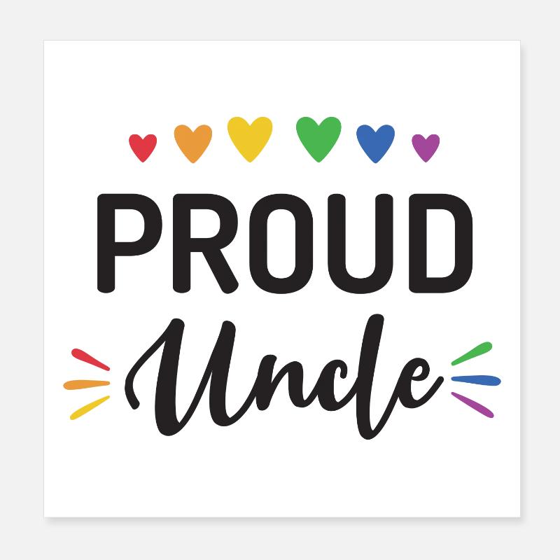 Proud Uncle Poster 8" x 8" (20x20 cm)