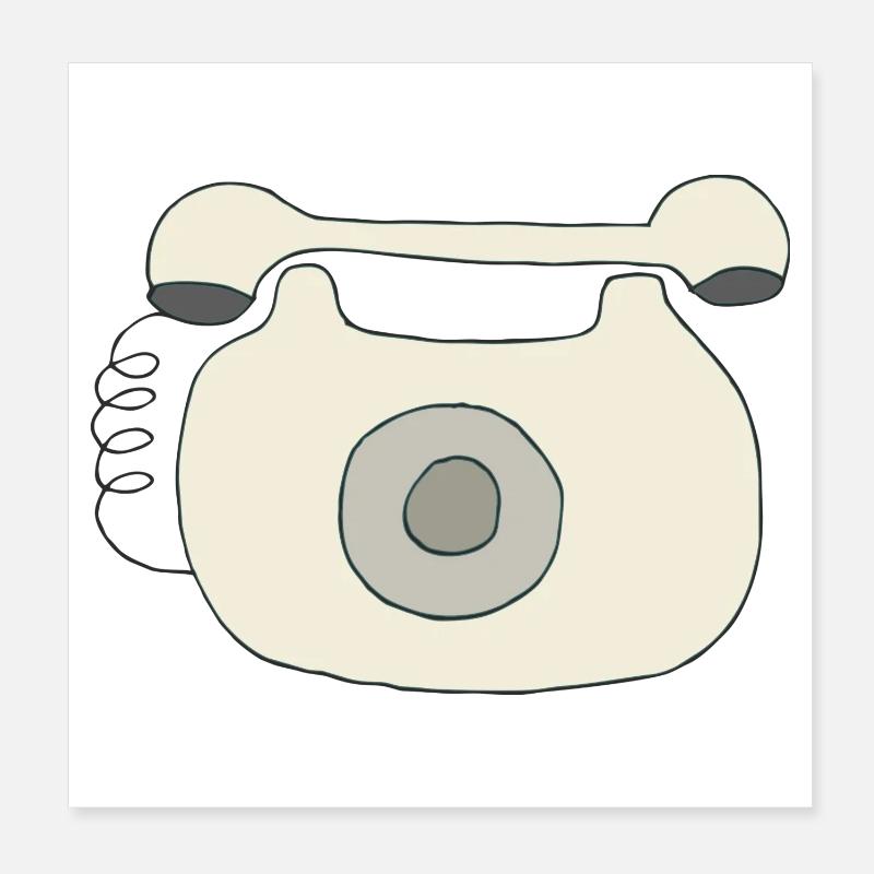 telefon oldschool Poster 20x20 cm