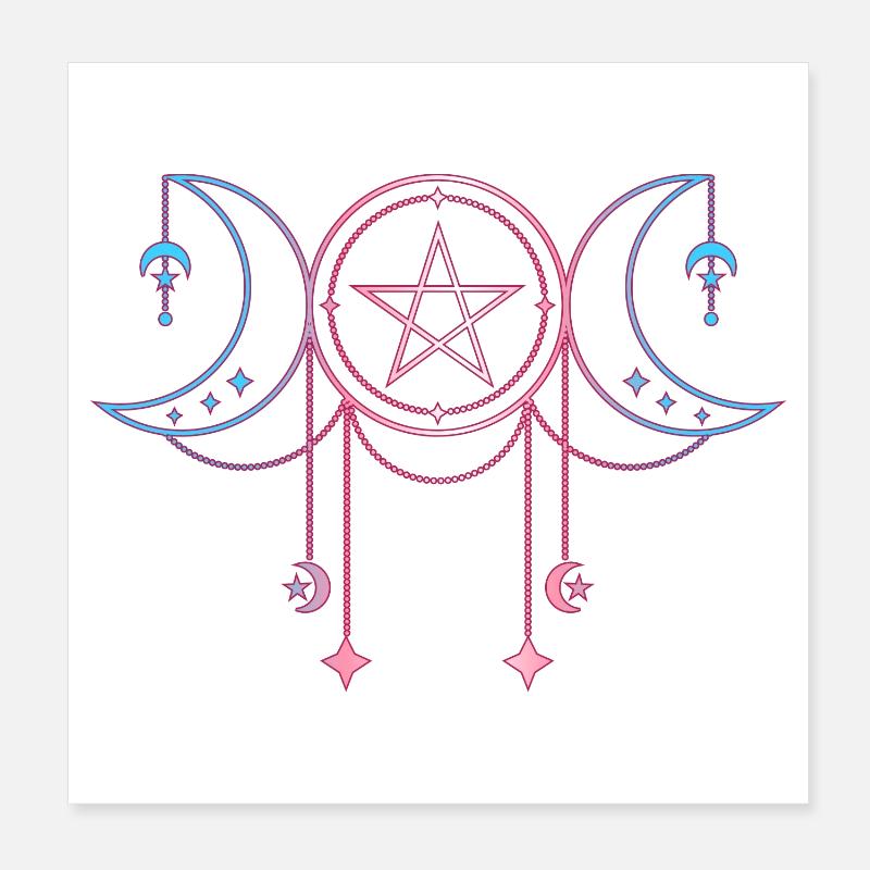 Triple Lune Déesse Transgenre Poster 20 x 20 cm