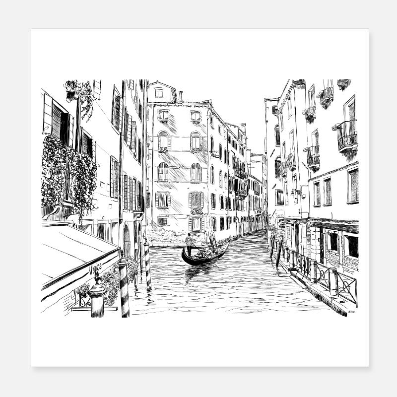 Venedig Poster 20x20 cm