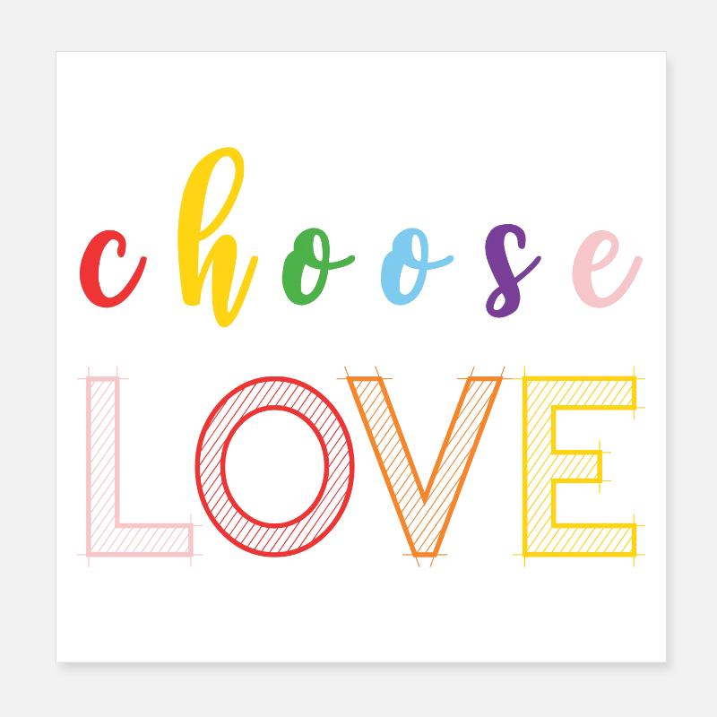 Pride Month - Love Poster 8" x 8" (20x20 cm)