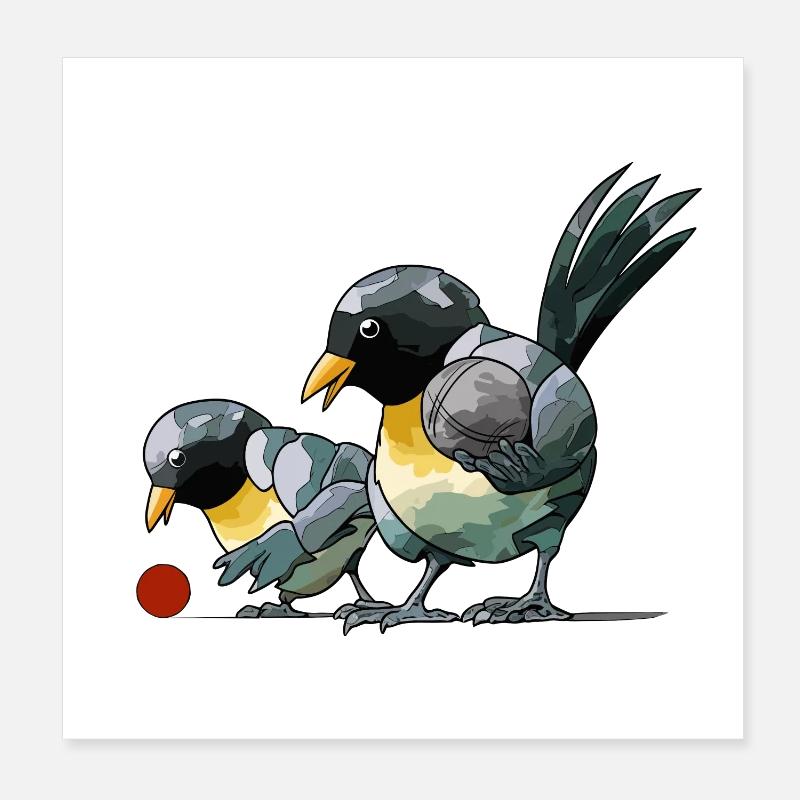 Boules de boules de boules pour pétanque Poster 20 x 20 cm