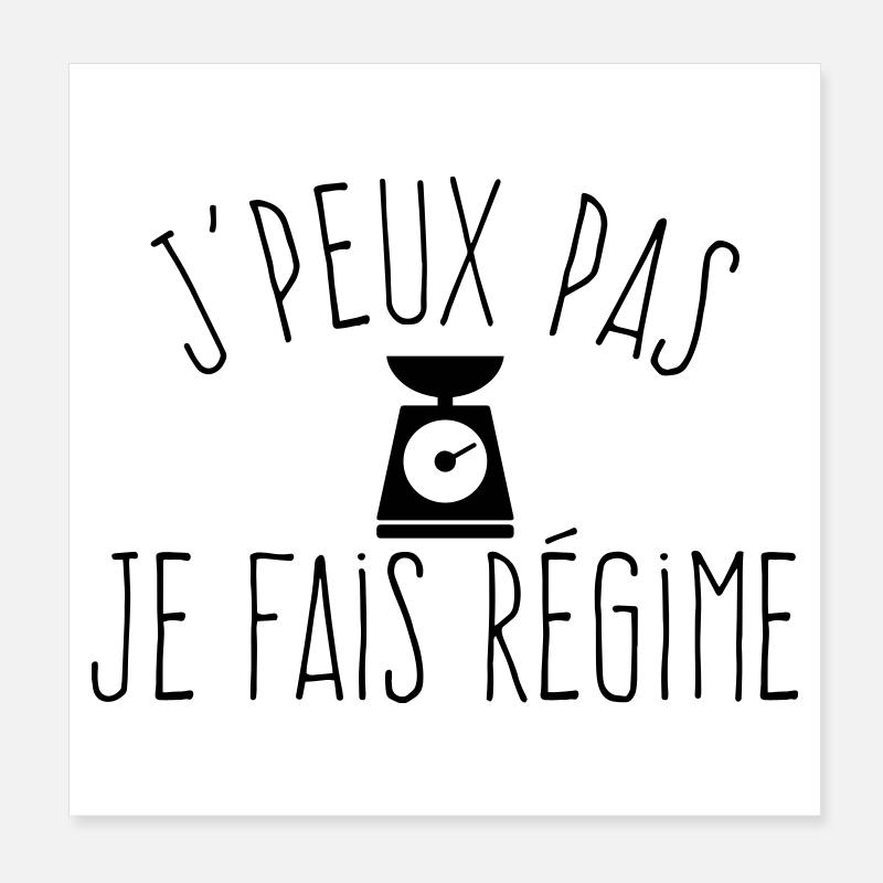J'peux pas je fais régime  Poster 20 x 20 cm