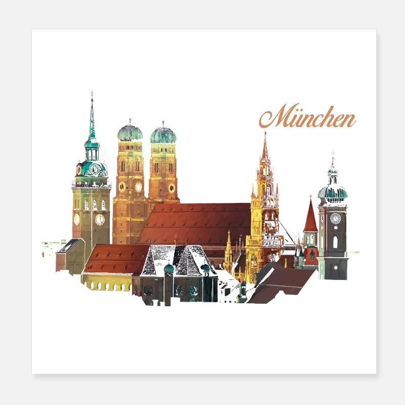München Poster 20x20 cm