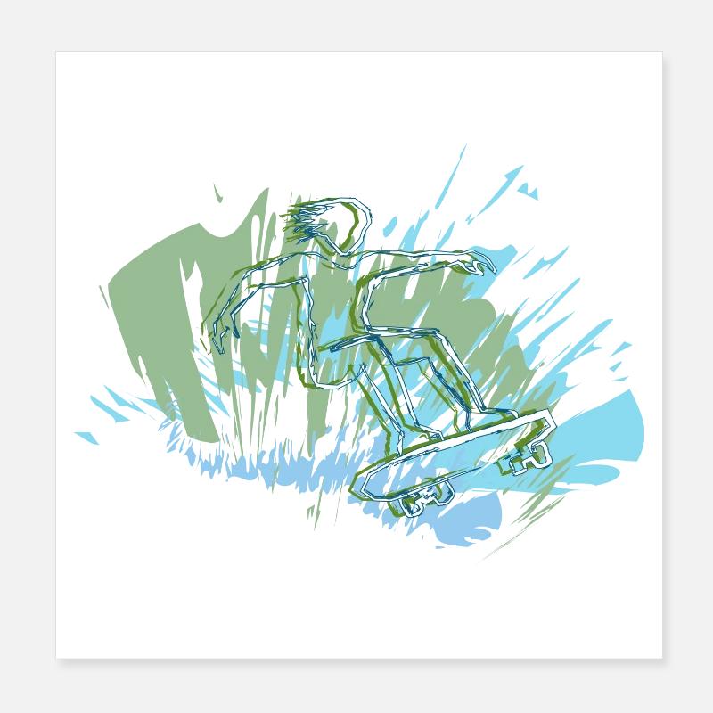 Skater Poster 20x20 cm