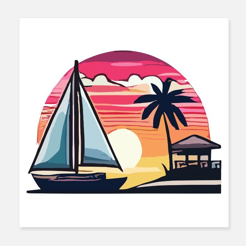 Sommerzeit Poster 20x20 cm