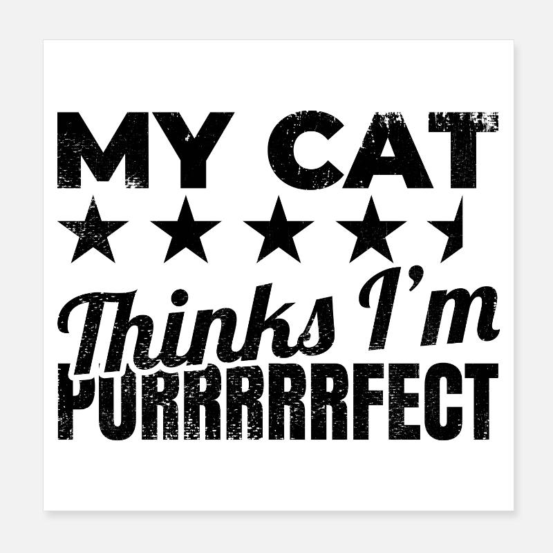 Blague de propriétaire de chat Poster 20 x 20 cm