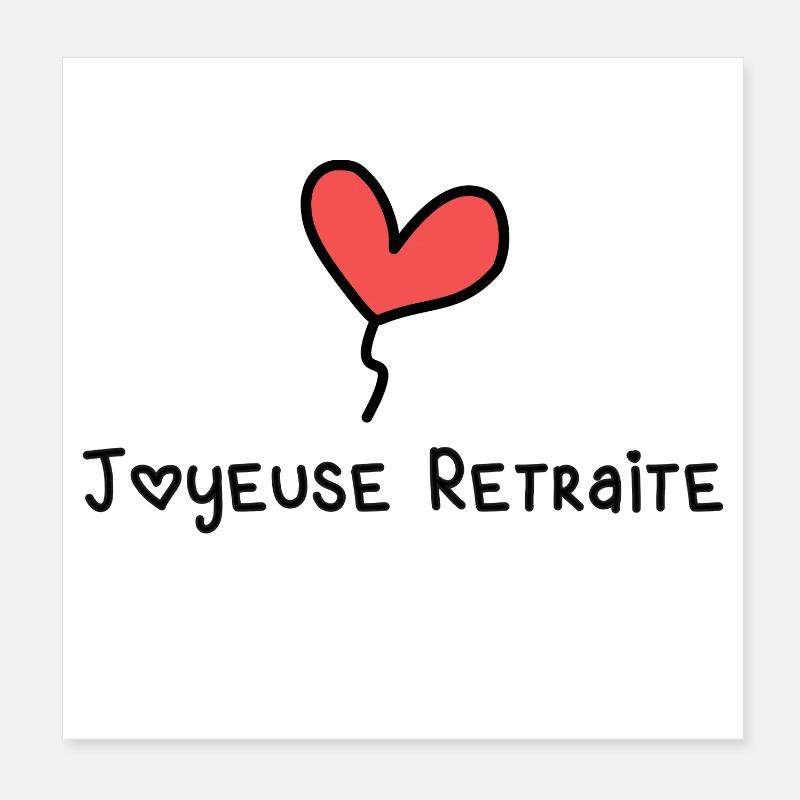 RETRAITE Poster 20 x 20 cm
