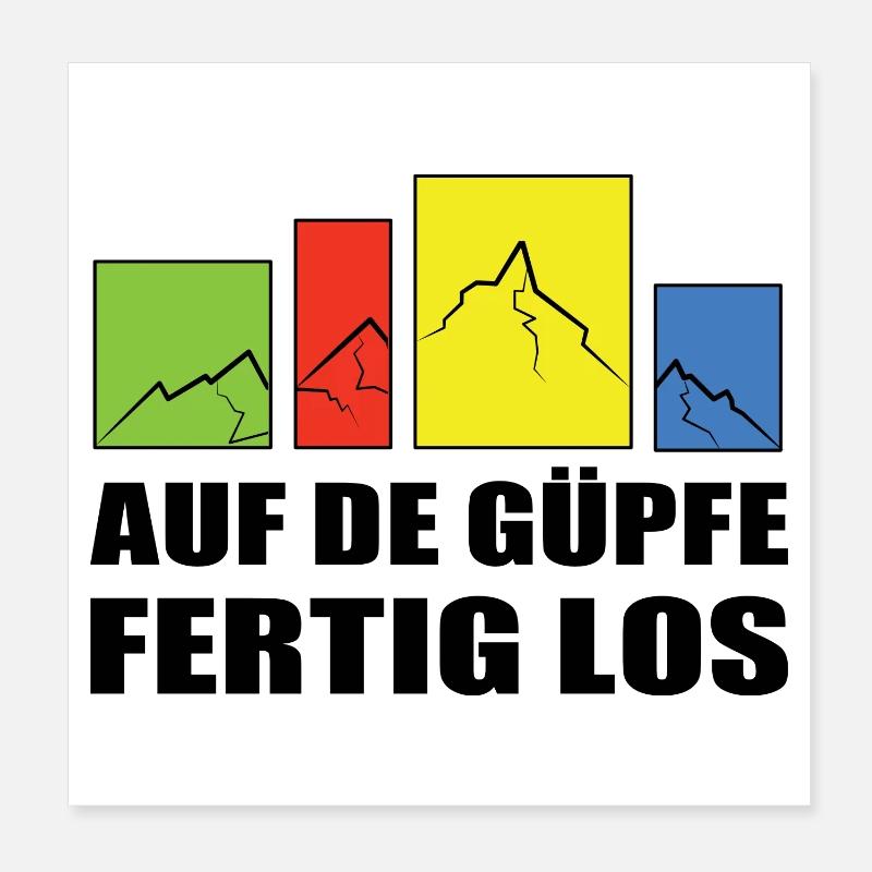 sur le Güpfe, prêts, allez sur les sommets, prêts, partez Poster 20 x 20 cm