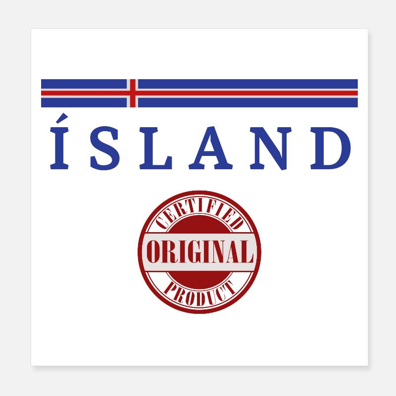 Drapeau de l’Islande, fierté islandaise Poster 20 x 20 cm