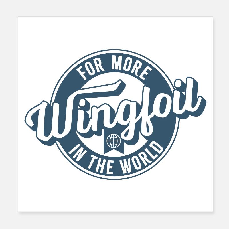 Plus de wingfoil dans le monde Poster 20 x 20 cm