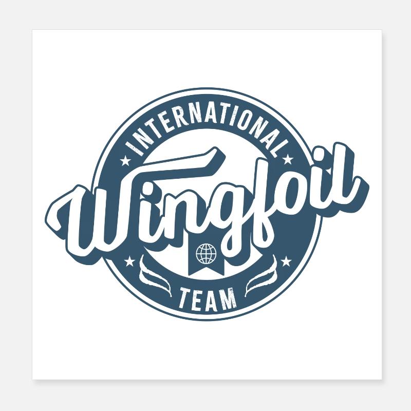 International Wingfoil Team - Poster 20x20 cm - Weiß