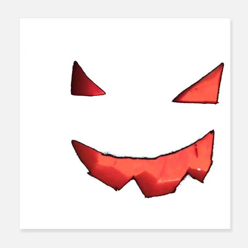 Pumpkin Face Poster 8" x 8" (20x20 cm)
