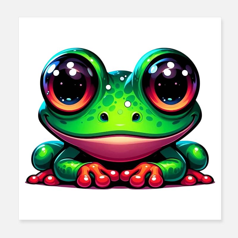 Frosch Poster 20x20 cm