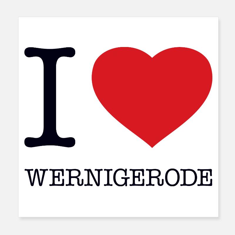 J’ADORE WERNIGERODE Poster 20 x 20 cm