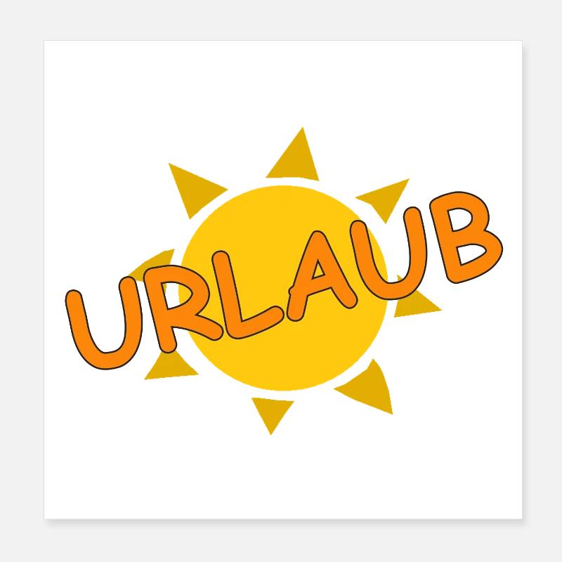 URLAUB Poster 20x20 cm