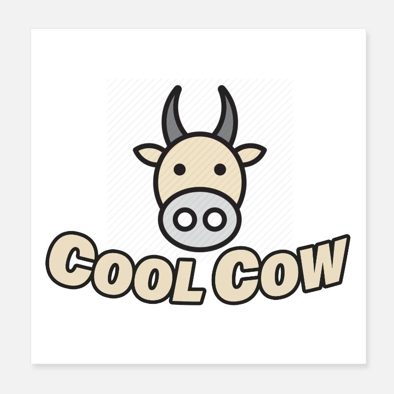 COOL COW Poster 20x20 cm