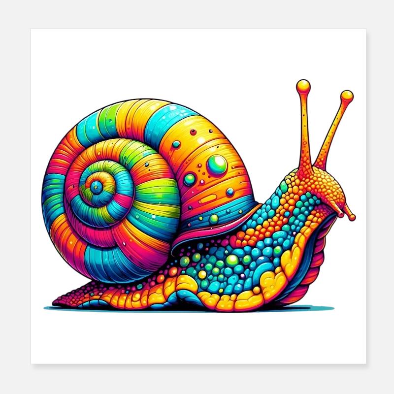 Schnecke Poster 20x20 cm