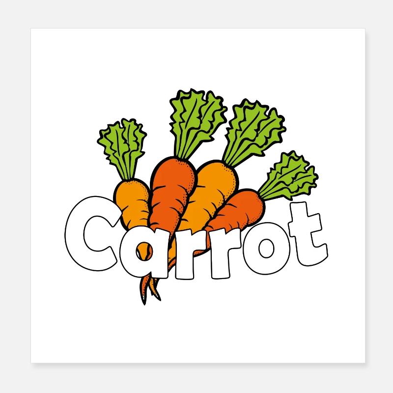CAROTTE Poster 20 x 20 cm