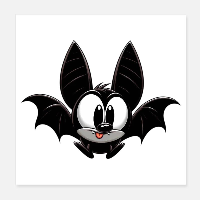 Fledermaus Poster 20x20 cm