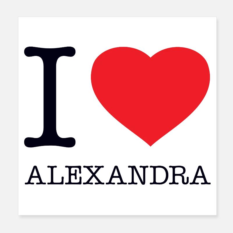 J’ADORE ALEXANDRA Poster 20 x 20 cm