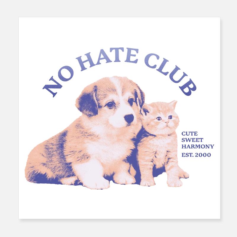 No Hate Club – Douce harmonie Poster 20 x 20 cm