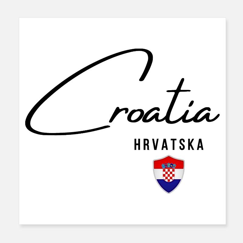 Drapeau croate, fierté croate Poster 20 x 20 cm