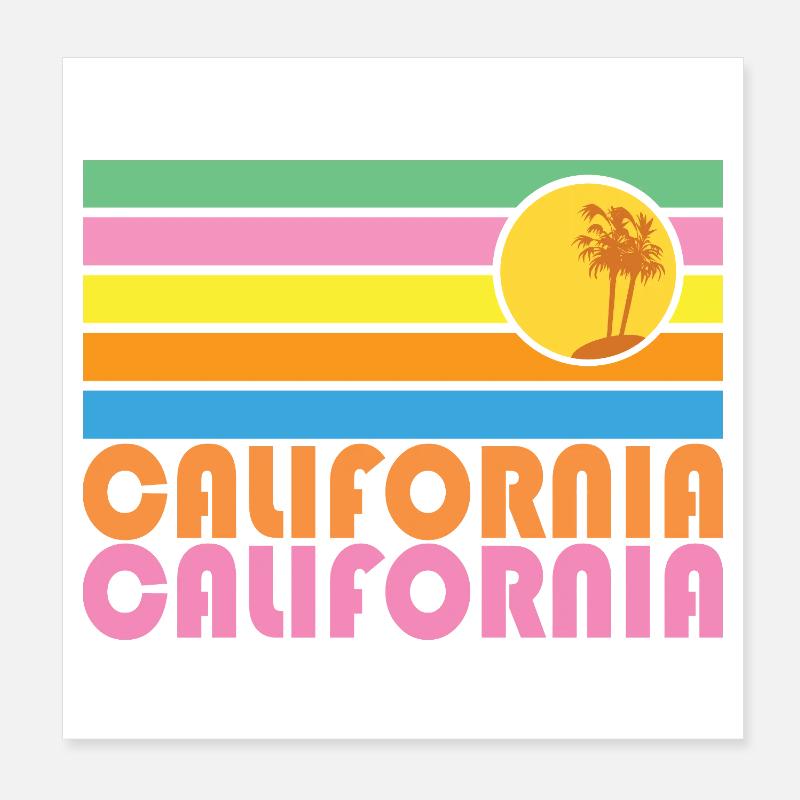 California Poster 8" x 8" (20x20 cm)