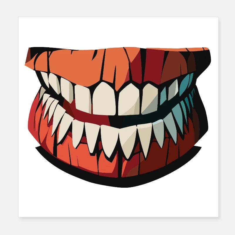 Darkjaws gespenstisches Lächeln Poster 20x20 cm