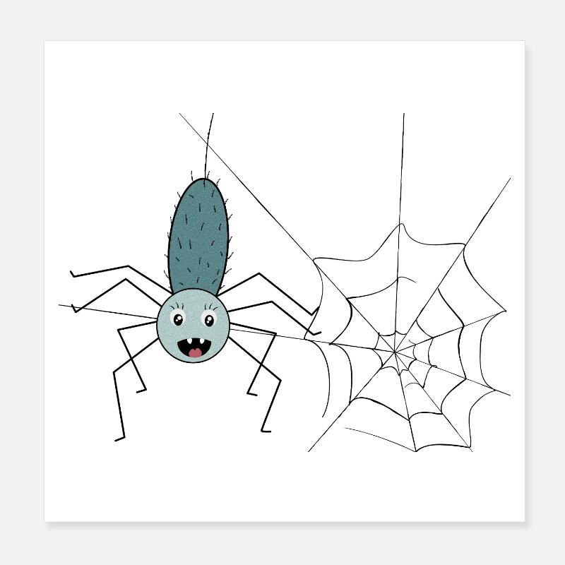 Spinnfried l’araignée Poster 20 x 20 cm