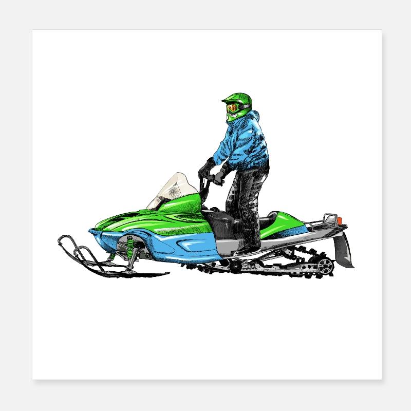 Snowmobile Poster 20x20 cm