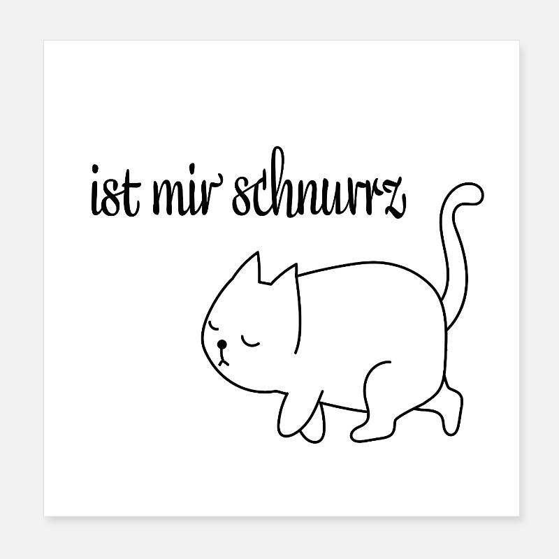 schnurrz - Poster 20x20 cm - Weiß