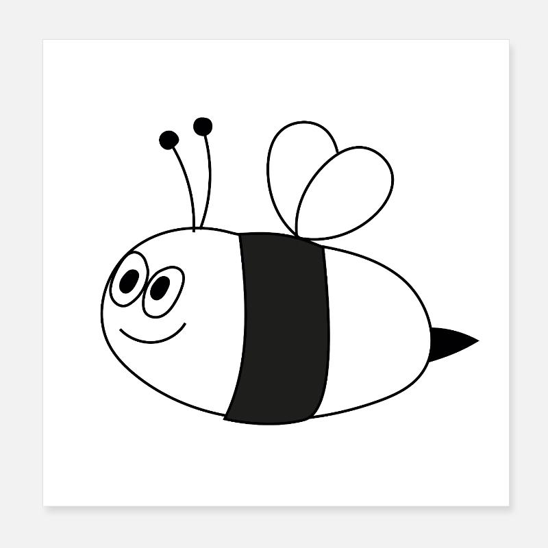 Abeille Poster 20 x 20 cm