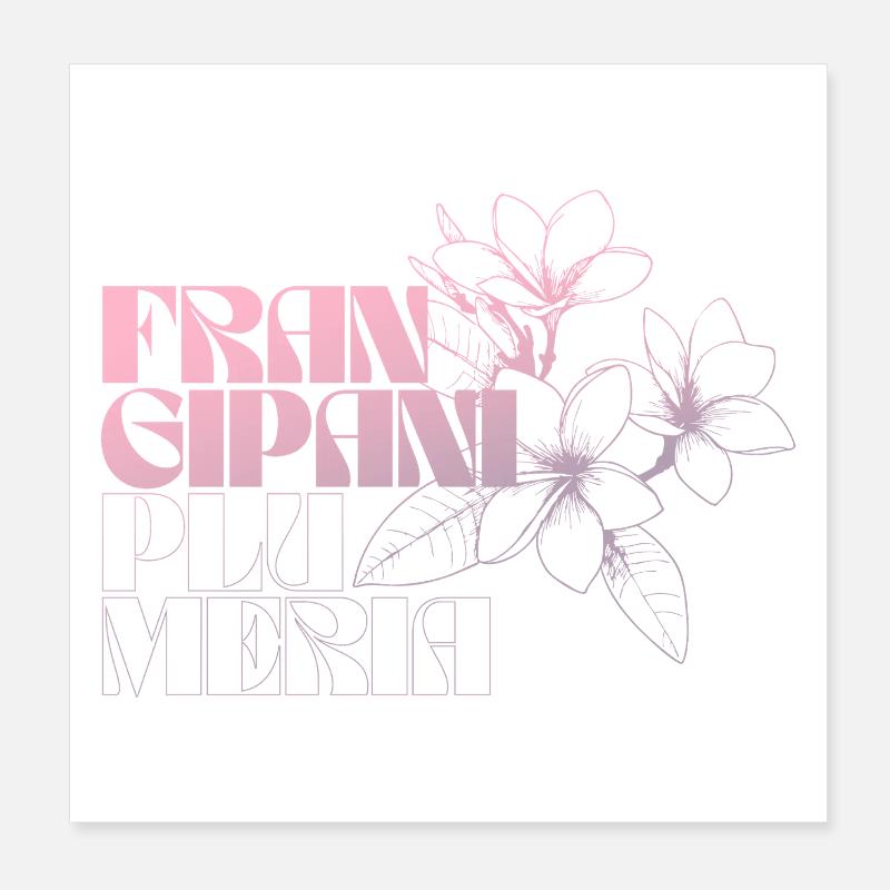 Conception de typographie florale vibrante Poster 20 x 20 cm