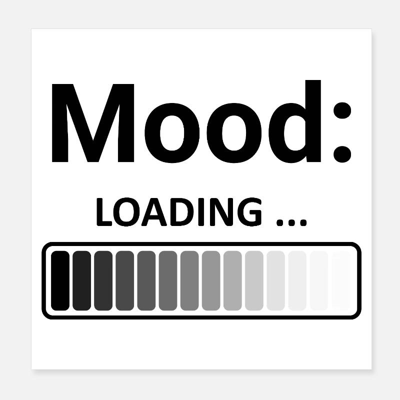 Mood Loading Stilvolles Design Ladestange - Poster 20x20 cm - Weiß