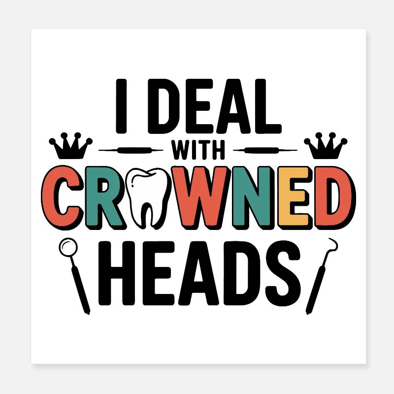 Dental Lab Technician Crown Design  Poster 8" x 8" (20x20 cm)