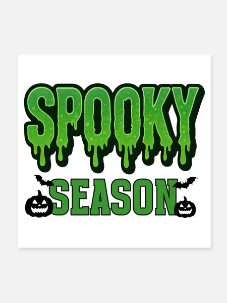 Spooky Season Illustration - Poster 20x20 cm - Weiß - Vorne